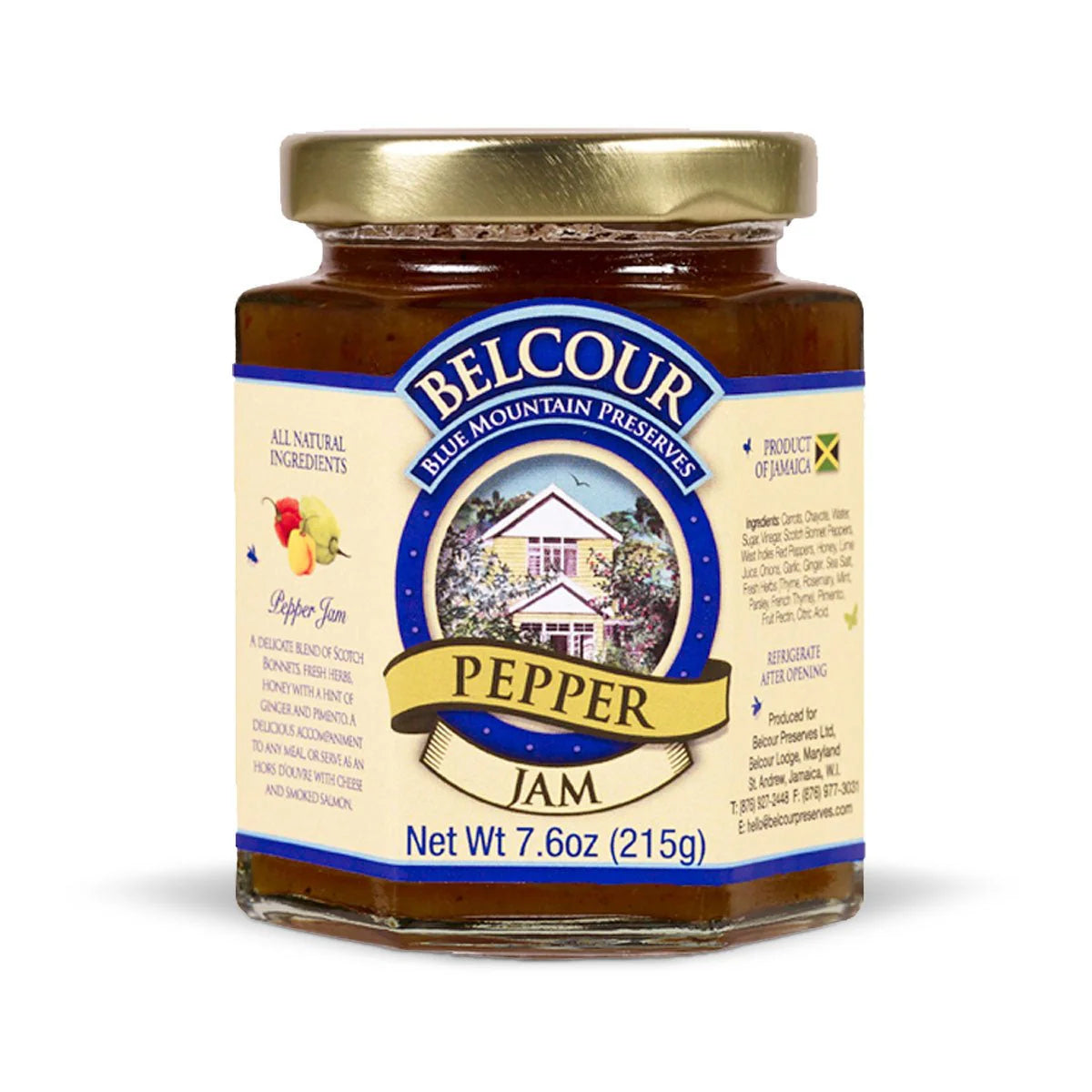 Belcour Preserves Pepper Jam, 7.6oz